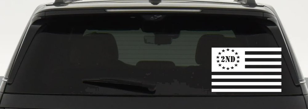 US United States Flag 2nd Amendment Pro Gun Guns Car or Truck Window Decal Sticker