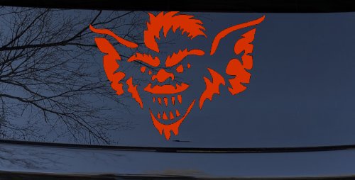 Stripe The Leader or Head Gremlin Car or Truck Window Decal Sticker (Orange Red)