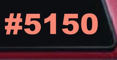 Hashtag 5150 Police code for Crazy Funny Car or Truck Window Decal Sticker (Coral)