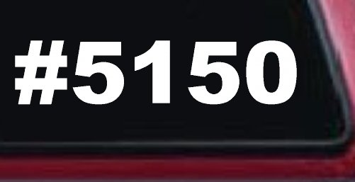Hashtag 5150 Police code for Crazy Funny Car or Truck Window Decal Sticker (White)