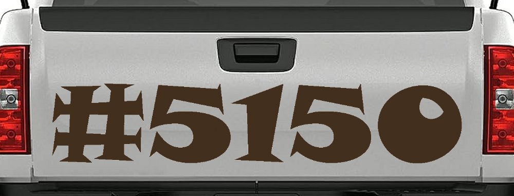 Hashtag 5150 Police Code for Crazy Funny Car or Truck Window Decal Sticker