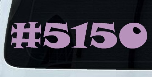 Hashtag 5150 Police Code for Crazy Funny Car or Truck Window Decal Sticker