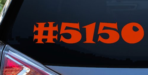 Hashtag 5150 Police Code for Crazy Funny Car or Truck Window Decal Sticker