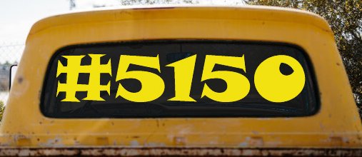 Hashtag 5150 Police Code for Crazy Funny Car or Truck Window Decal Sticker