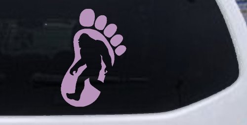 Bigfoot Sasquatch In Bigfoot Print Car or Truck Window Decal Sticker