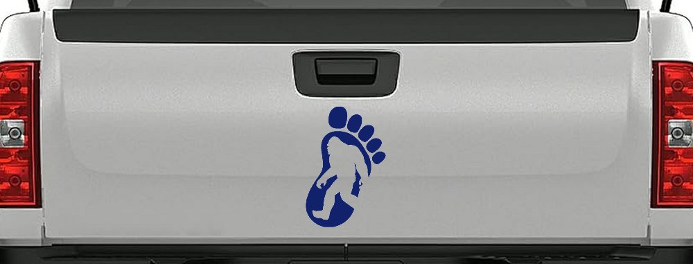 Bigfoot Sasquatch In Bigfoot Print Car or Truck Window Decal Sticker