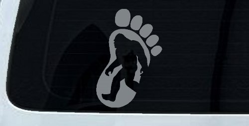 Bigfoot Sasquatch In Bigfoot Print Car or Truck Window Decal Sticker