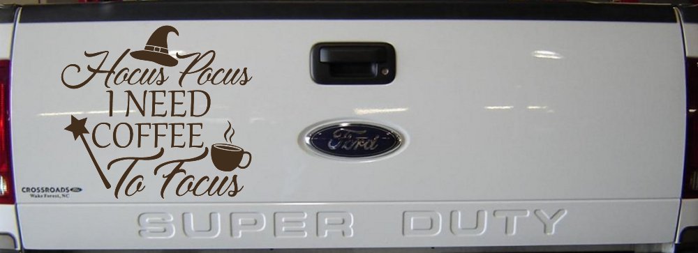 Hocus Pocus Need Coffee to Focus Funny Car or Truck Window Decal Sticker