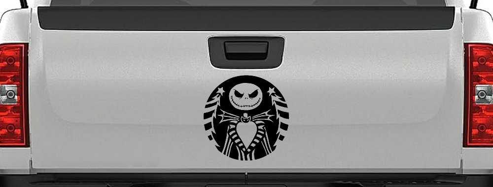 Jack Skeleton Nightmare Christmas Sci Fi Car or Truck Window Vinyl Decal Sticker (Black)