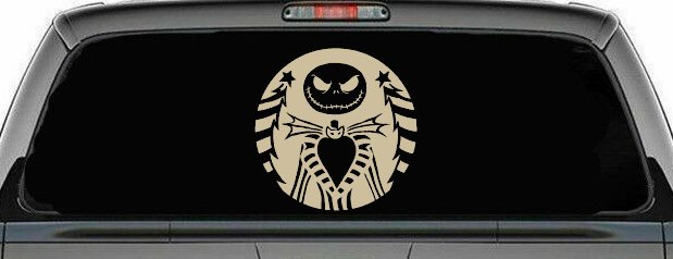 Jack Skeleton Nightmare Christmas Sci Fi Car or Truck Window Decal Sticker