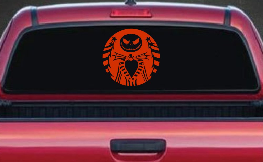 Jack Skeleton Nightmare Christmas Sci Fi Car or Truck Window Decal Sticker
