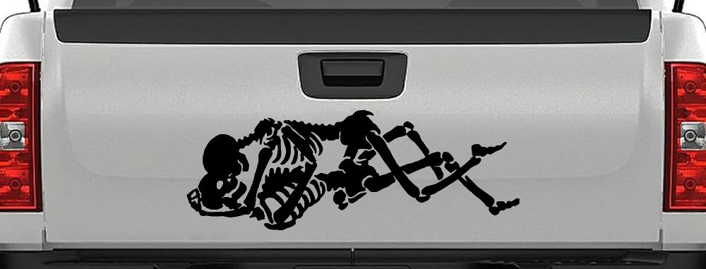 Skeleton Love Skulls Car or Truck Window Decal Sticker