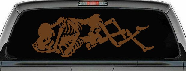 Skeleton Love Skulls Car or Truck Window Decal Sticker
