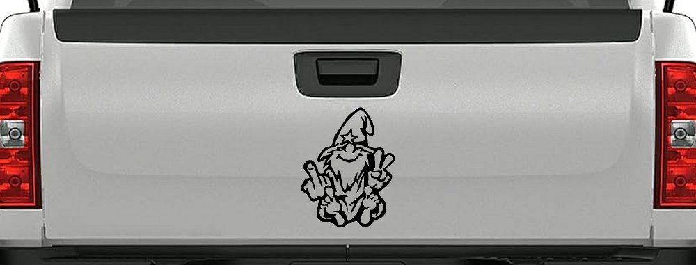 Wizard Shooting Bird and Giving Peace Sign Funny Car or Truck Window Decal Sticker