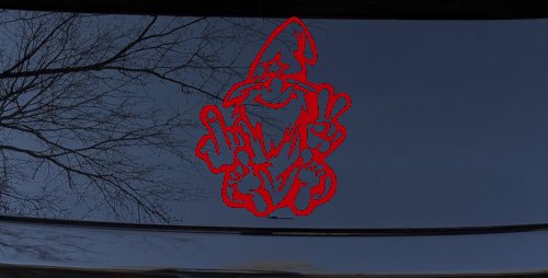 Wizard Shooting Bird and Giving Peace Sign Funny Car or Truck Window Decal Sticker