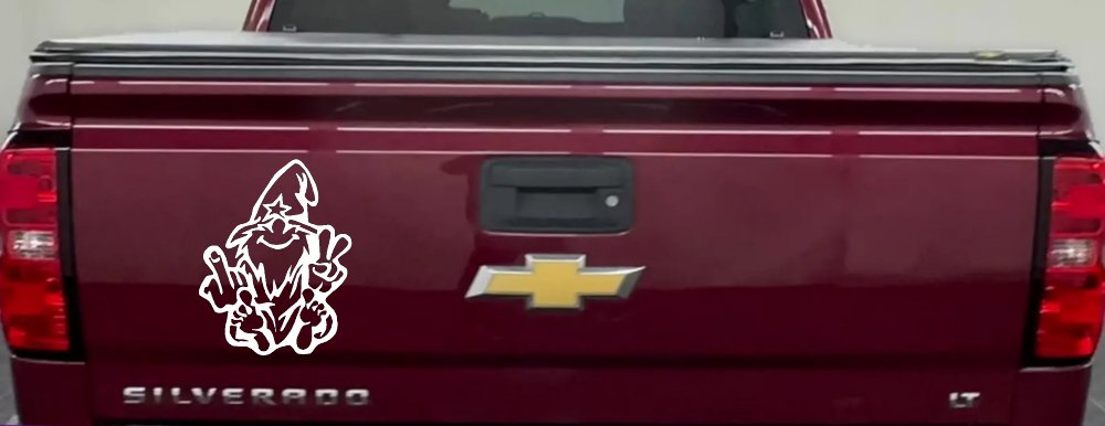 Wizard Shooting Bird and Giving Peace Sign Funny Car or Truck Window Decal Sticker