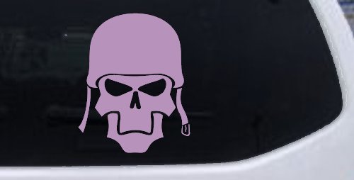 Skull with Helmet Biker Car or Truck Window Decal Sticker