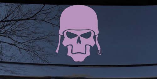 Skull with Helmet Biker Car or Truck Window Decal Sticker
