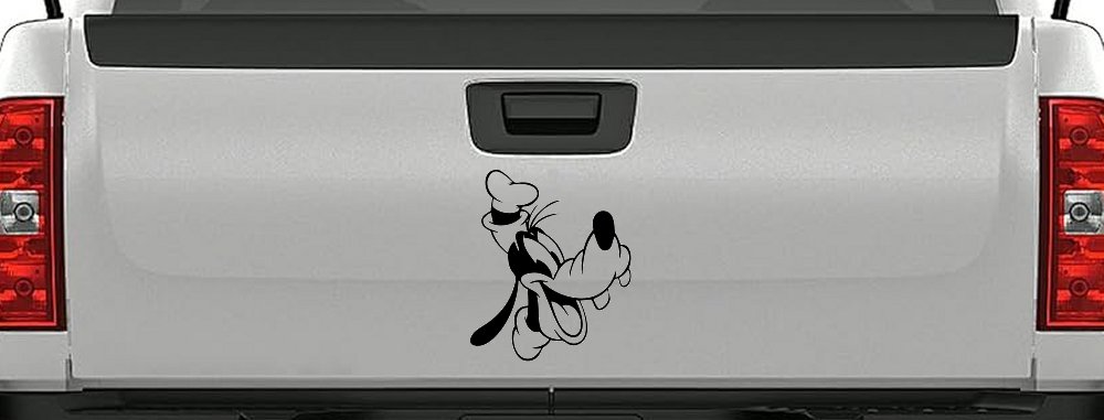 Goofy The Dog Laughing Cartoons Car or Truck Window Vinyl Decal Sticker (Black)