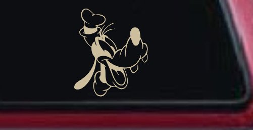 Goofy The Dog Laughing Cartoons Car or Truck Window Decal Sticker (Desert Sand)