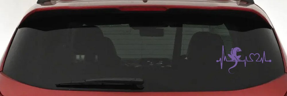 Iguana Lizard Heartbeat Car or Truck Window Decal Sticker