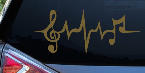 Music Notes in a Heartbeat Music Car or Truck Window Decal Sticker