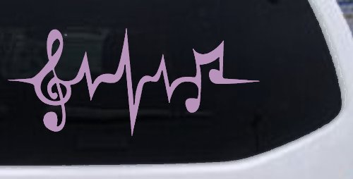 Music Notes in a Heartbeat Music Car or Truck Window Decal Sticker