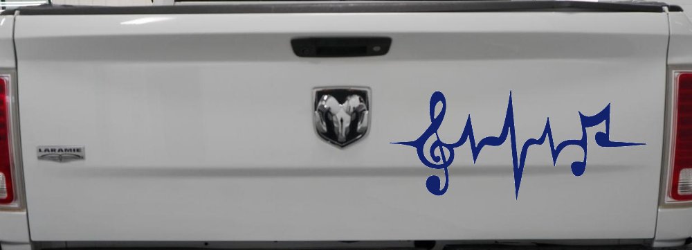 Music Notes in a Heartbeat Music Car or Truck Window Decal Sticker