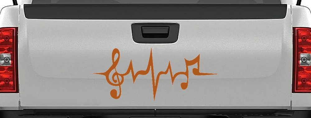 Music Notes in a Heartbeat Music Car or Truck Window Decal Sticker