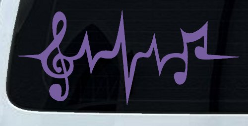 Music Notes in a Heartbeat Music Car or Truck Window Decal Sticker