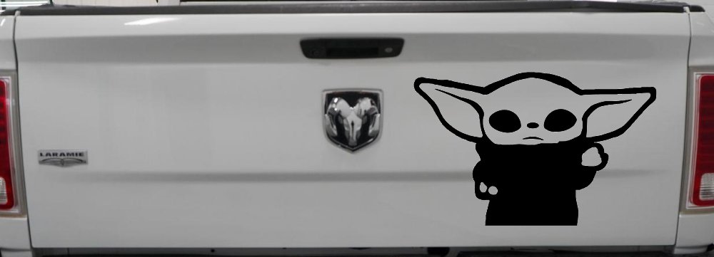 Baby Yoda Parody Car or Truck Window Decal Sticker