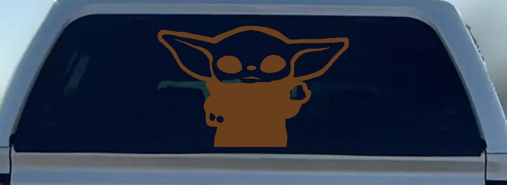 Baby Yoda Parody Car or Truck Window Decal Sticker