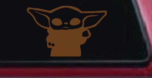 Baby Yoda Parody Car or Truck Window Decal Sticker
