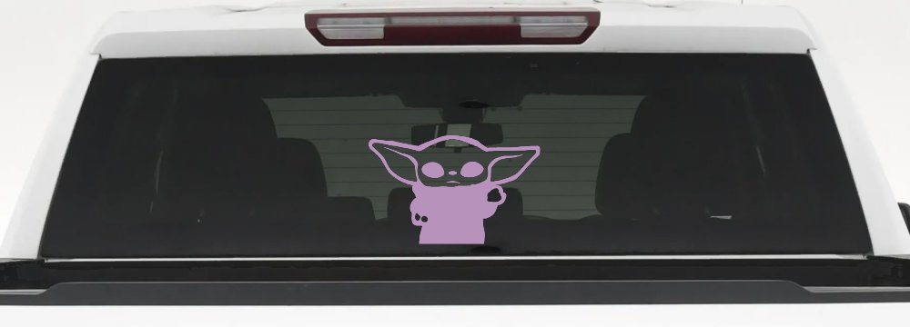 Baby Yoda Parody Car or Truck Window Decal Sticker