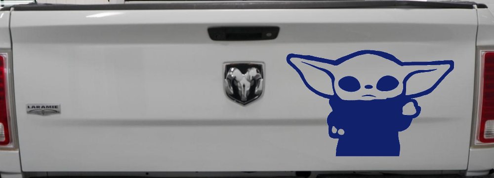 Baby Yoda Parody Car or Truck Window Decal Sticker