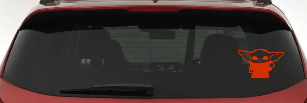 Baby Yoda Parody Car or Truck Window Decal Sticker
