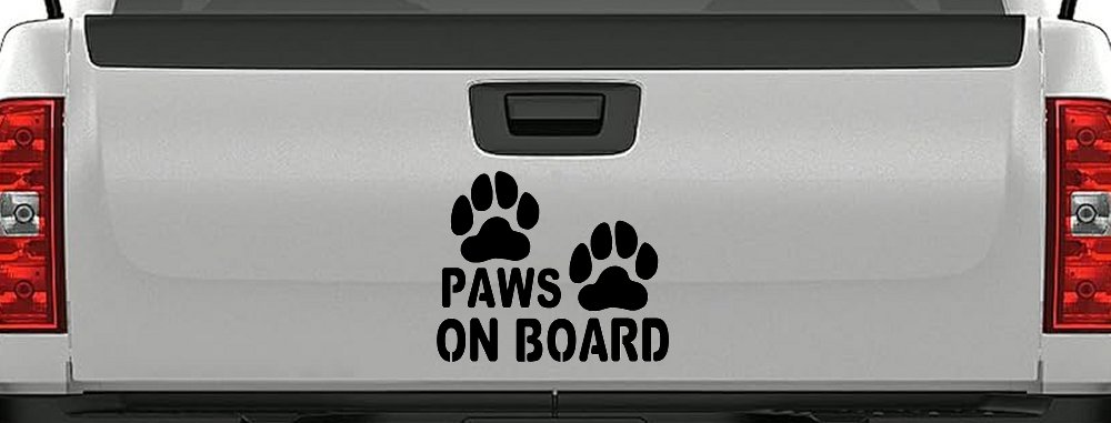 Paws On Board Dog or Cat Paws Car or Truck Window Decal Sticker