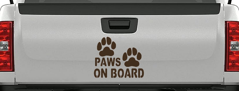 Paws On Board Dog or Cat Paws Car or Truck Window Decal Sticker