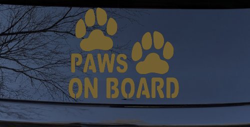 Paws On Board Dog or Cat Paws Car or Truck Window Decal Sticker