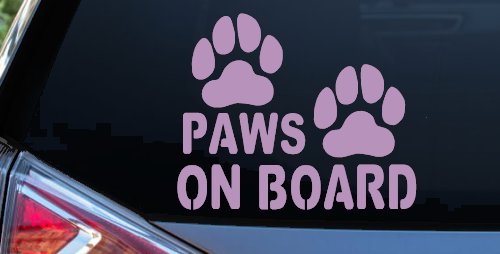Paws On Board Dog or Cat Paws Car or Truck Window Decal Sticker