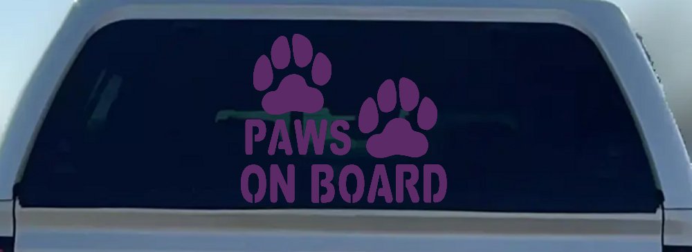 Paws On Board Dog or Cat Paws Car or Truck Window Decal Sticker