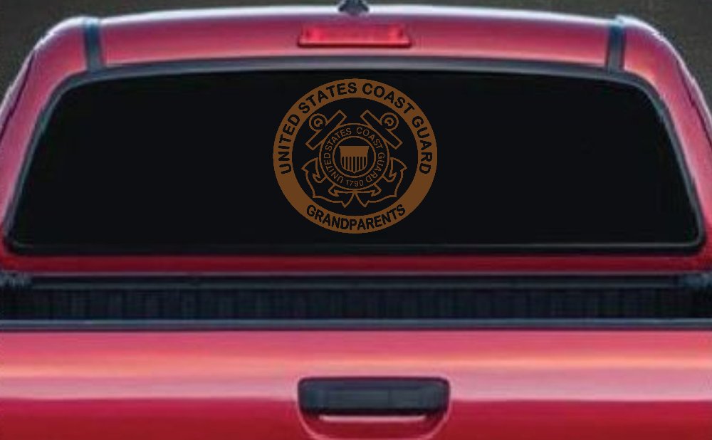 United States Coast Guard Grandparents Military Car or Truck Window Decal Sticker