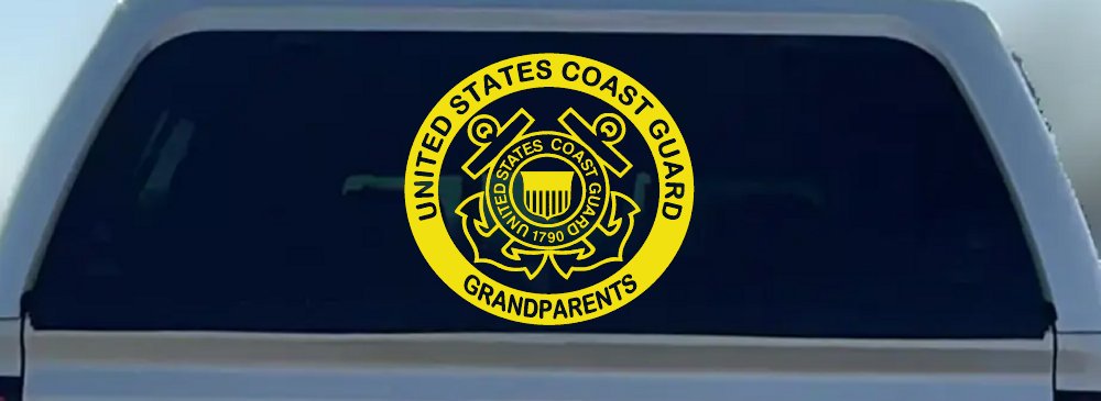 United States Coast Guard Grandparents Military Car or Truck Window Decal Sticker