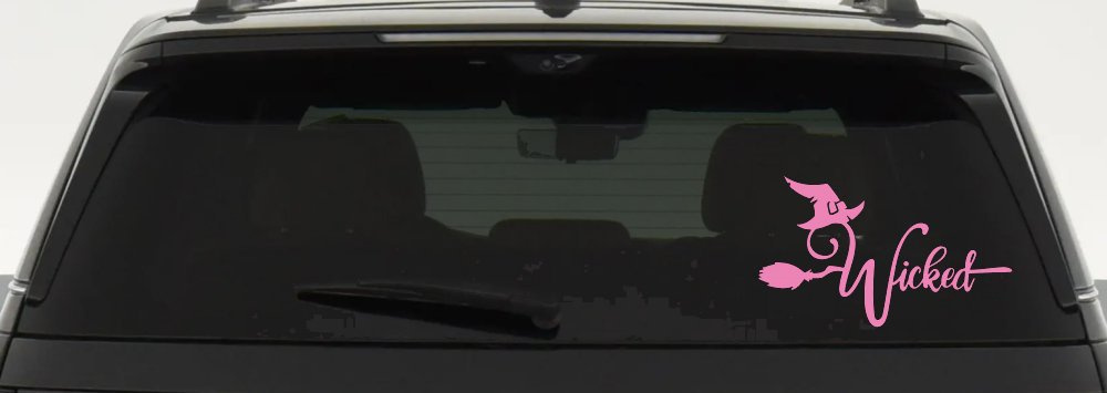 Wicked Witch Hat and Broom Car or Truck Window Decal Sticker