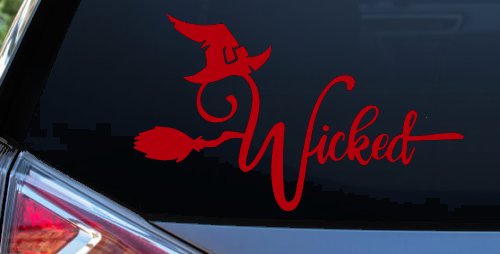 Wicked Witch Hat and Broom Car or Truck Window Decal Sticker