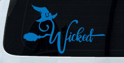 Wicked Witch Hat and Broom Car or Truck Window Decal Sticker