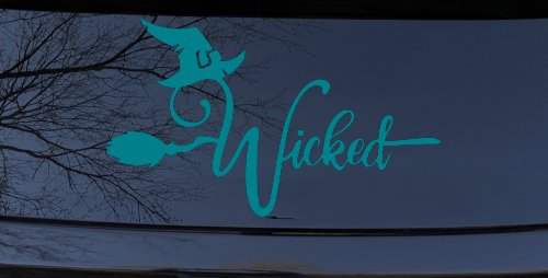 Wicked Witch Hat and Broom Car or Truck Window Decal Sticker