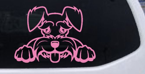 Shaggy Dog Head with Tongue Out Car or Truck Window Decal Sticker
