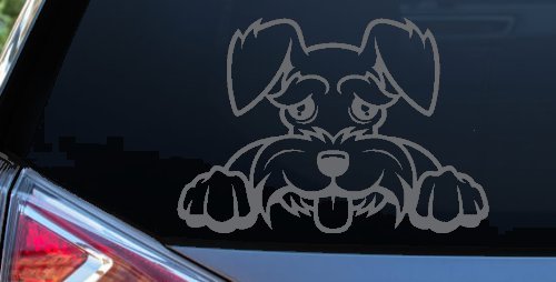Shaggy Dog Head with Tongue Out Car or Truck Window Decal Sticker