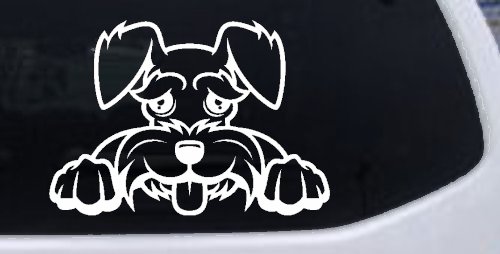 Shaggy Dog Head with Tongue Out Car or Truck Window Decal Sticker
